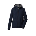 Killtec hiking jacket with hood KOS 61 (2 layers, PFC-free, very light) navy blue women